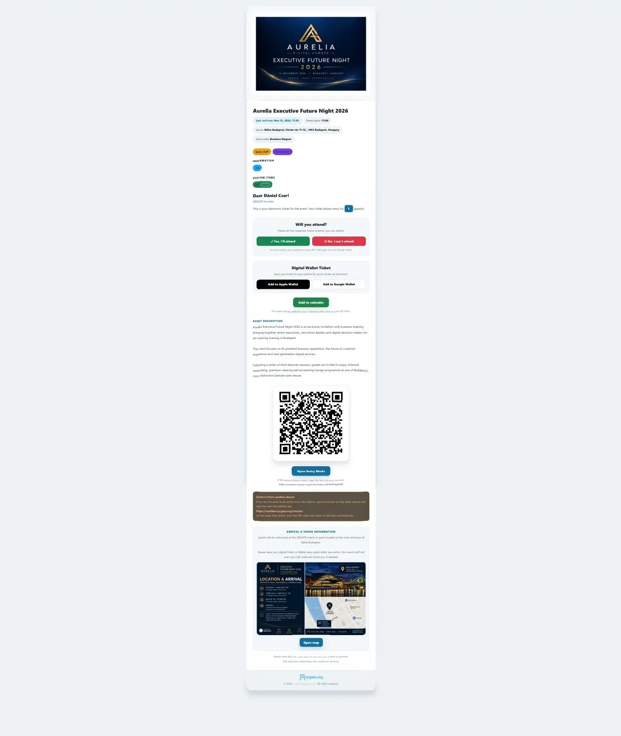 Invito e biglietto digitale